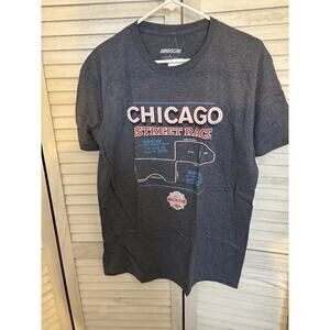 New NASCAR 2024 Chicago Street Race Grey Short Sleeve T-shirt Size Large